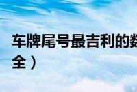 车牌尾号最吉利的数字（非常吉利的车牌号大全）