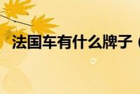 法国车有什么牌子（法国车卖不好的原因）