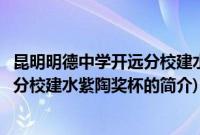昆明明德中学开远分校建水紫陶奖杯(关于昆明明德中学开远分校建水紫陶奖杯的简介)