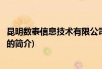 昆明数泰信息技术有限公司(关于昆明数泰信息技术有限公司的简介)