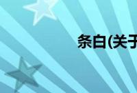 条白(关于条白的简介)