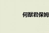 何猷君保姆（何猷君多高）