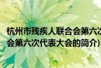 杭州市残疾人联合会第六次代表大会(关于杭州市残疾人联合会第六次代表大会的简介)