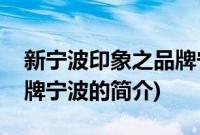 新宁波印象之品牌宁波(关于新宁波印象之品牌宁波的简介)