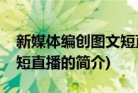 新媒体编创图文短直播(关于新媒体编创图文短直播的简介)