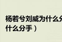 杨若兮刘威为什么分手杨若兮（刘威杨若兮为什么分手）