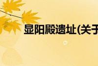 显阳殿遗址(关于显阳殿遗址的简介)