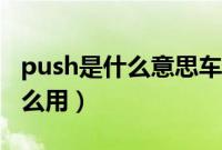 push是什么意思车上的（push汽车按键有什么用）