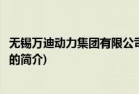 无锡万迪动力集团有限公司(关于无锡万迪动力集团有限公司的简介)