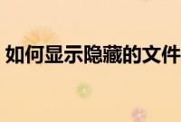 如何显示隐藏的文件夹（文件如何展示出来）