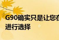 G90确实只是让您在两种装饰和外部油漆之间进行选择