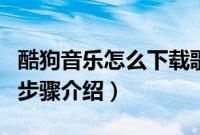 酷狗音乐怎么下载歌词（酷狗音乐下载歌词的步骤介绍）