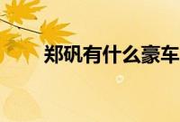郑矾有什么豪车（郑矾有什么豪车）