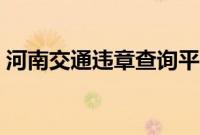 河南交通违章查询平台（河南交通违章查询）