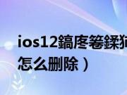 ios12鎬庝箞鍒犻櫎搴旂敤（ios12系统占用怎么删除）