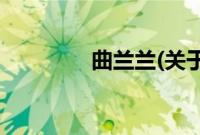 曲兰兰(关于曲兰兰的简介)