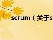 scrum（关于scrum的基本详情介绍）