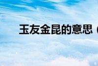 玉友金昆的意思（玉友金昆意思介绍）