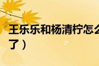 王乐乐和杨清柠怎么了（王乐乐和杨清柠怎么了）