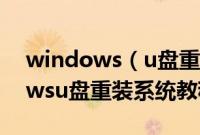 windows（u盘重装系统步骤是什么windowsu盘重装系统教程）