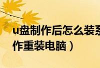 u盘制作后怎么装系统（u盘制作成功如何操作重装电脑）