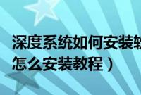 深度系统如何安装软件（网上下载的深度系统怎么安装教程）