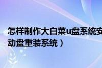 怎样制作大白菜u盘系统安装盘（怎么制作一个大白菜u盘启动盘重装系统）