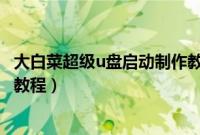 大白菜超级u盘启动制作教程（大白菜超级u盘启动安装系统教程）