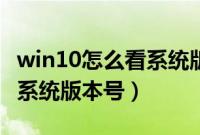 win10怎么看系统版本信息（win10哪里查看系统版本号）
