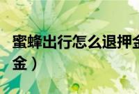 蜜蜂出行怎么退押金微信（蜜蜂出行怎么退押金）