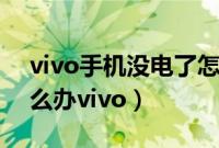 vivo手机没电了怎么办教程（手机没电了怎么办vivo）