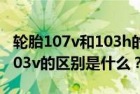 轮胎107v和103h的区别（轮胎103h和轮胎103v的区别是什么？）
