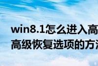 win8.1怎么进入高级启动选项（win8.1进入高级恢复选项的方法）