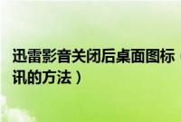 迅雷影音关闭后桌面图标（win7系统下迅雷影音关闭影音资讯的方法）