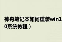 神舟笔记本如何重装win10系统（神舟笔记本电脑升级win10系统教程）