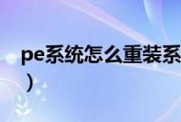 pe系统怎么重装系统（pe重装系统图文步骤）