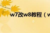 w7改w8教程(w7怎么换成w8系统)