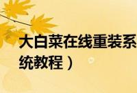 大白菜在线重装系统（大白菜u盘装win8系统教程）