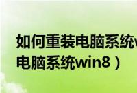 如何重装电脑系统win7系统教程（如何重装电脑系统win8）