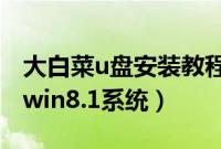 大白菜u盘安装教程（怎么用大白菜安装原版win8.1系统）