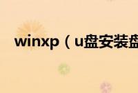 winxp（u盘安装盘的安装步骤是怎样的）
