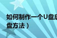 如何制作一个U盘启动盘（自己制作U盘启动盘方法）