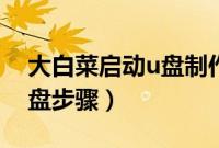 大白菜启动u盘制作教程（大白菜制作启动u盘步骤）