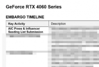 NVIDIA GeForce RTX 4060 Ti 8GB 传闻将于本月晚些时候推出
