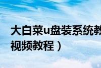 大白菜u盘装系统教程视频（大白菜重装系统视频教程）