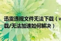 迅雷违规文件无法下载（win7系统下迅雷资源被举报无法下载/无法加速如何解决）