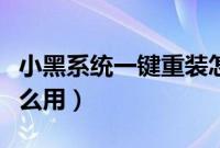 小黑系统一键重装怎么使用（小黑装机大师怎么用）