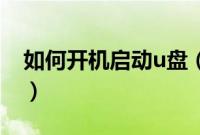 如何开机启动u盘（开机从U盘启动设置方法）