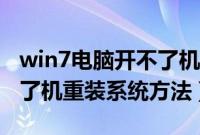 win7电脑开不了机怎么重装系统(win7开不了机重装系统方法)