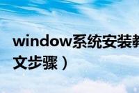 window系统安装教程（window系统重装图文步骤）